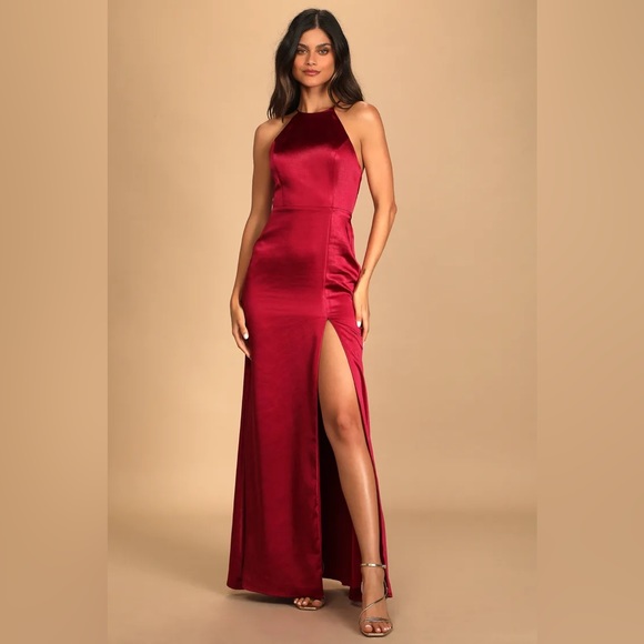 Lulus Dresses & Skirts - Lulu's Burgundy Maxi Dress